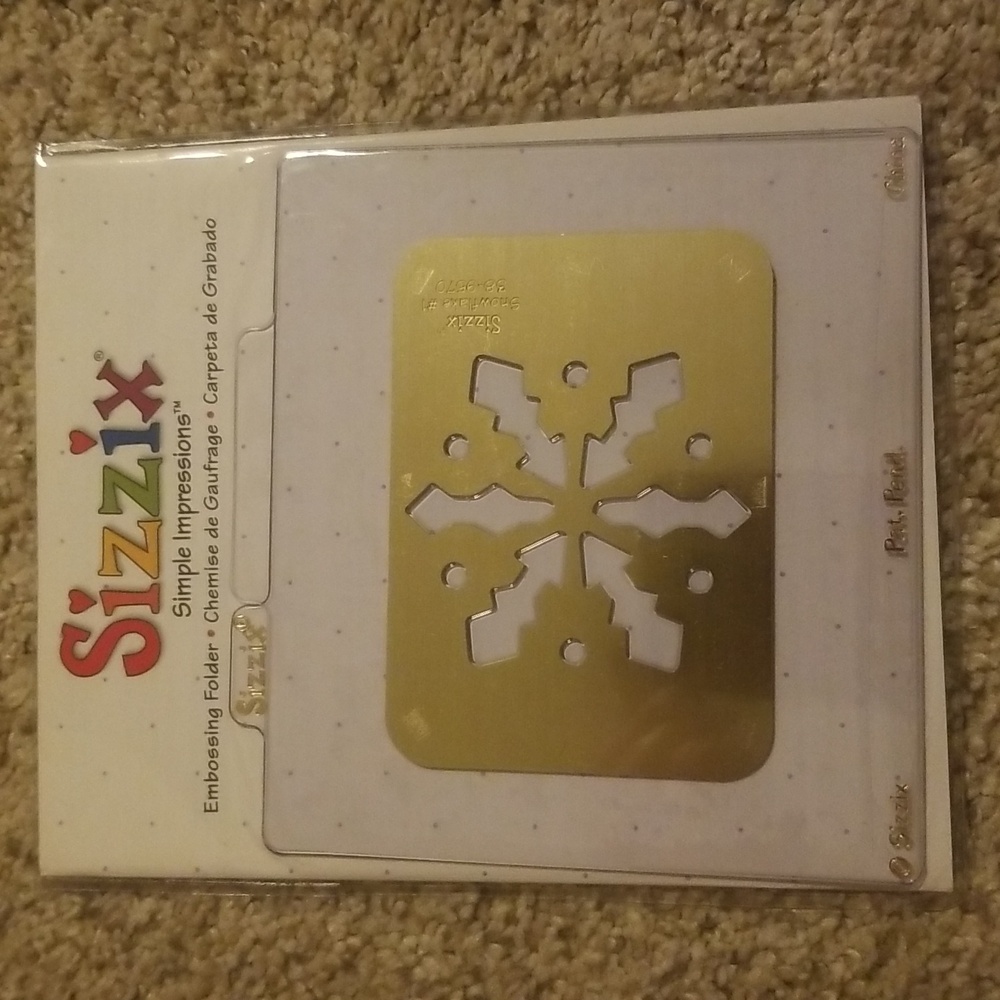 Sizzix Simple Impressions Embossing Folder Snowflake #1.